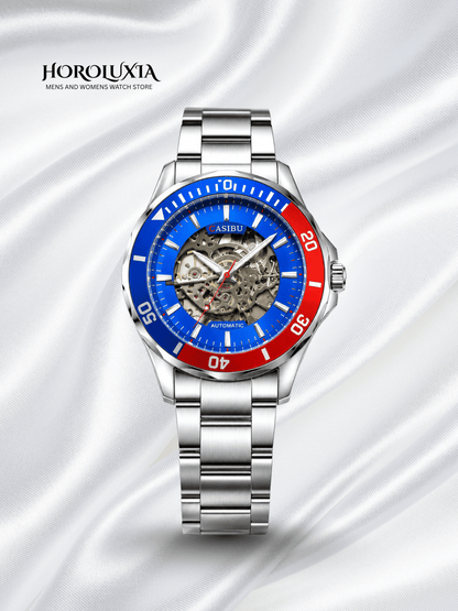CASIRUI Automatic Watch With Red & Blue combination