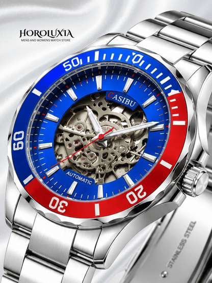 CASIRUI Automatic Watch With Red & Blue combination