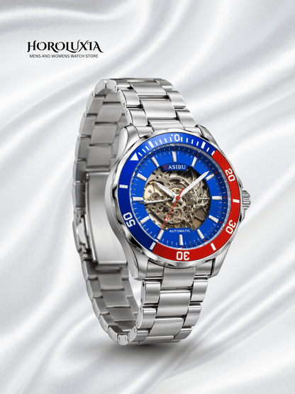 CASIRUI Automatic Watch With Red & Blue combination