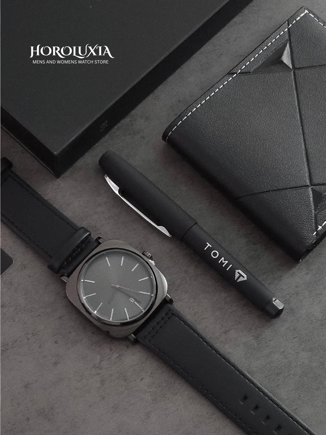 Tomi Gift Set (T804 Watch, Wallet, Pen )
